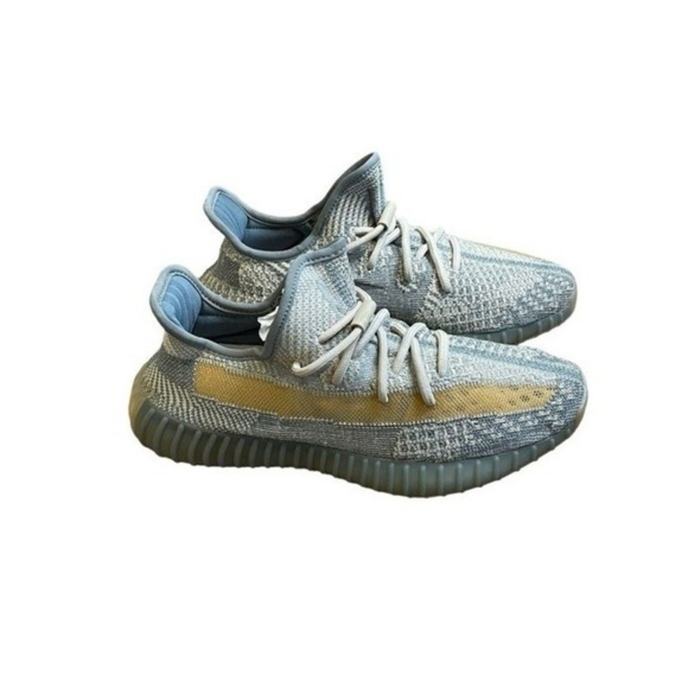 adidas‎ Yeezy Boost 350 V2 Low Israfil Sneakers Grey Yellow Mesh Street 8.5
